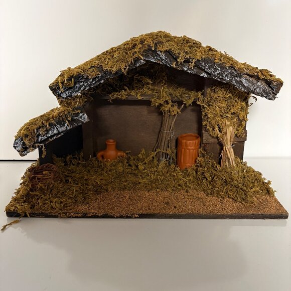 Trim Merry Nativity Set of 11 Hand-Painted Figurines and Stable Vintage - Picture 7 of 12